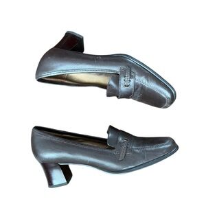 Danelle Womens D-Chivas Pump Brown Leather Block Heels Casual Size 7.5